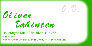 oliver dahinten business card